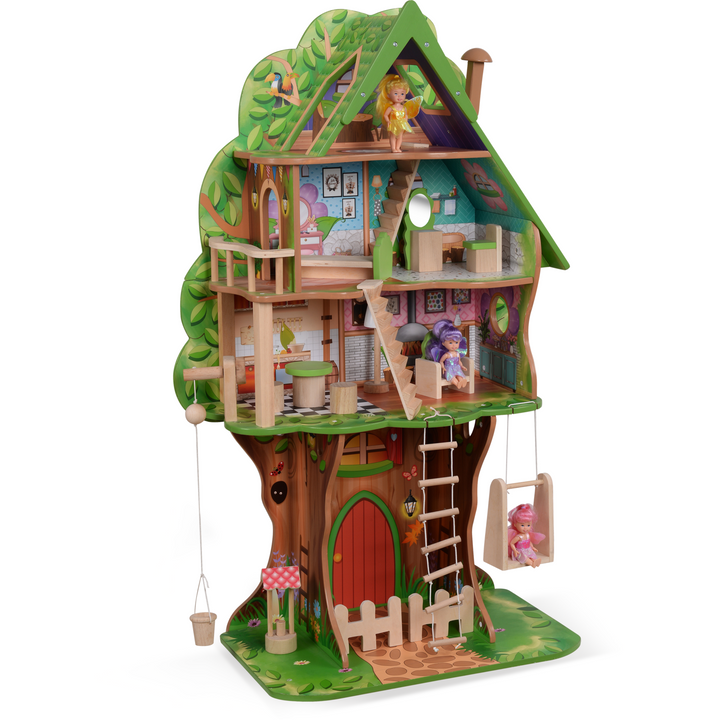 TU GIOCHI - Casetta delle fatine in legno - h96x60x30 cm