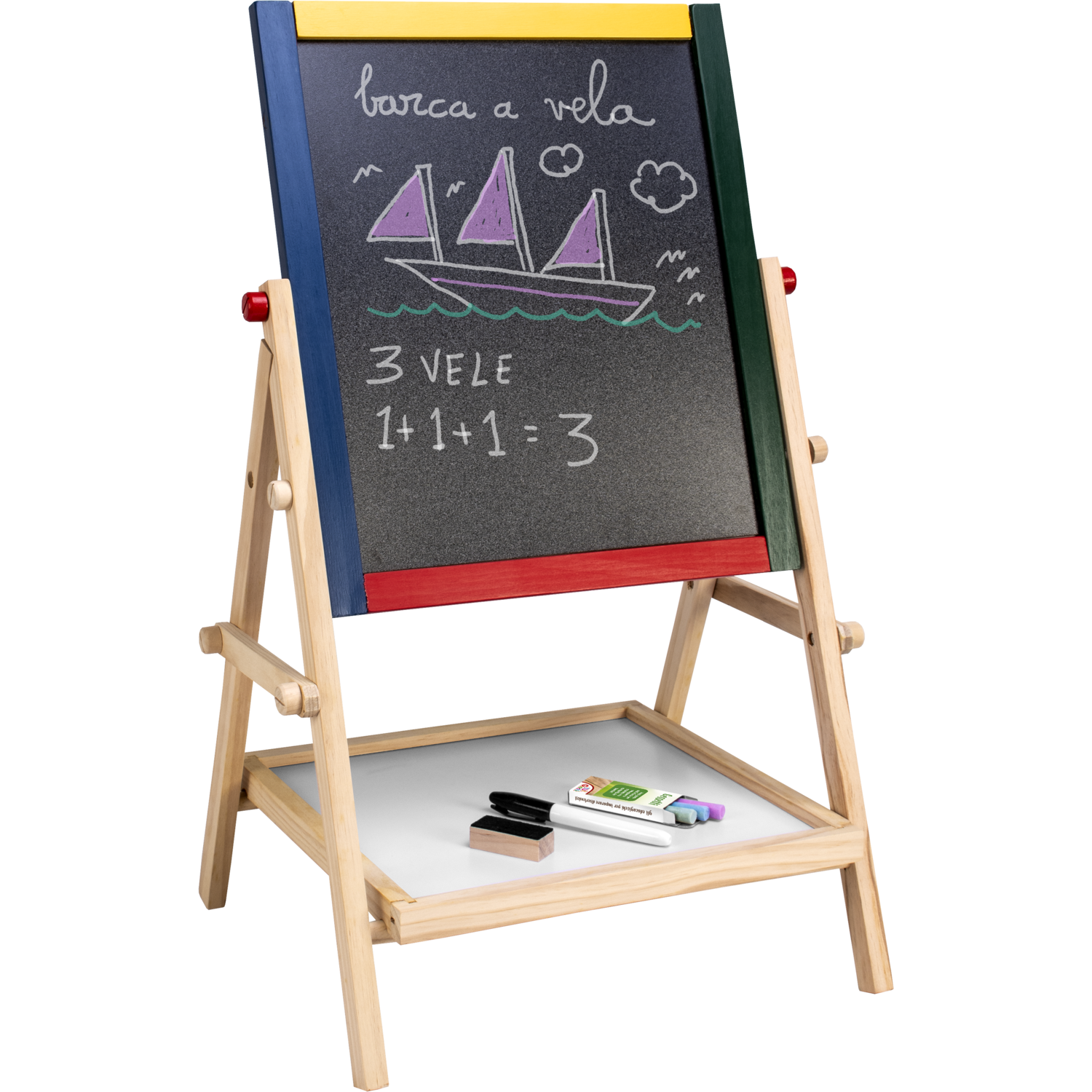 TU GIOCHI - Lavagna 2 in 1 in Legno Woodworld