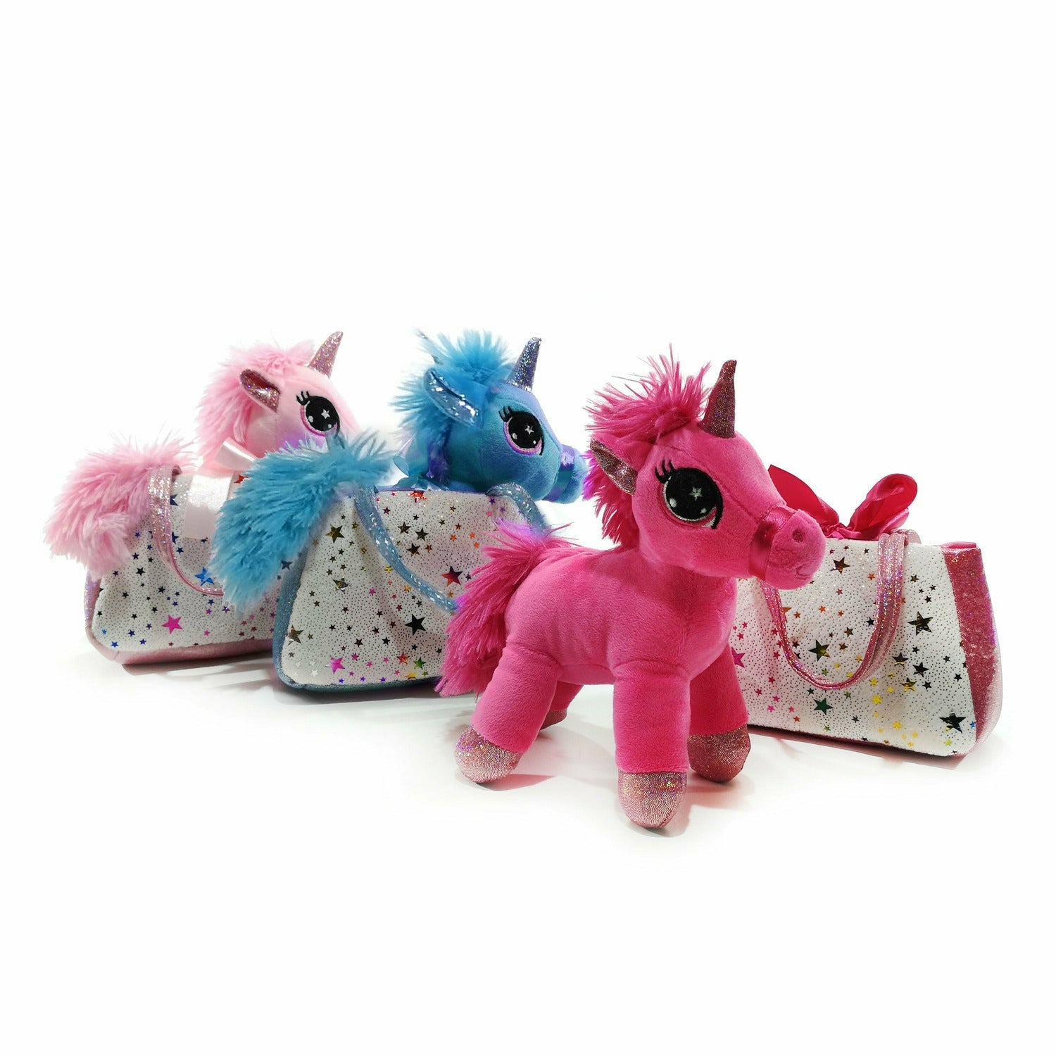 TU GIOCHI - Unicorno Peluche in borsa - h22 cm