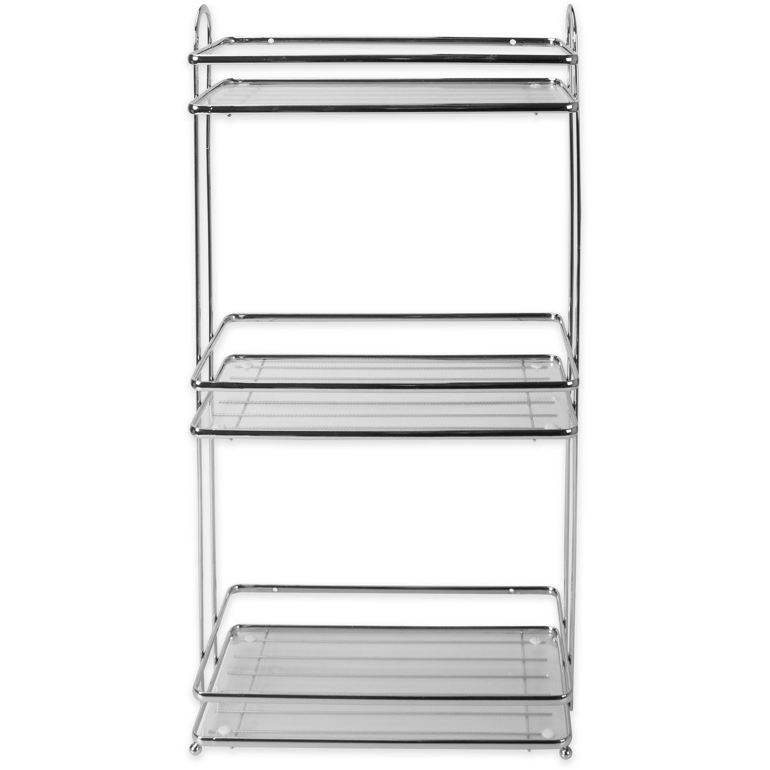 VESTIAMO CASA - Mensola 3 ripiani in metallo cromato Linea Aisha - h59x28x15 cm