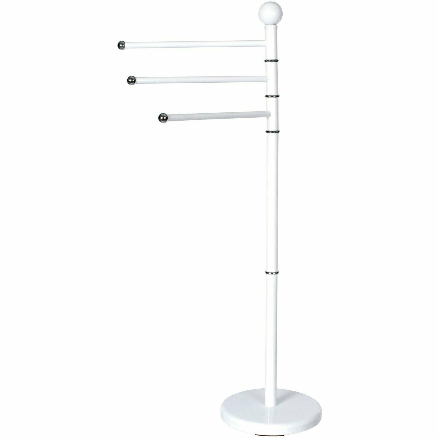 VESTIAMO CASA - Piantana Portasciugamani 3 posti Bianco - h87x43x22 cm