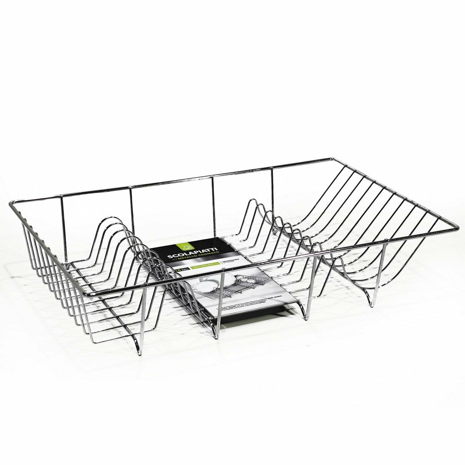 GUSTO CASA - Scolapiatti Cromato 18 Posti Piatti