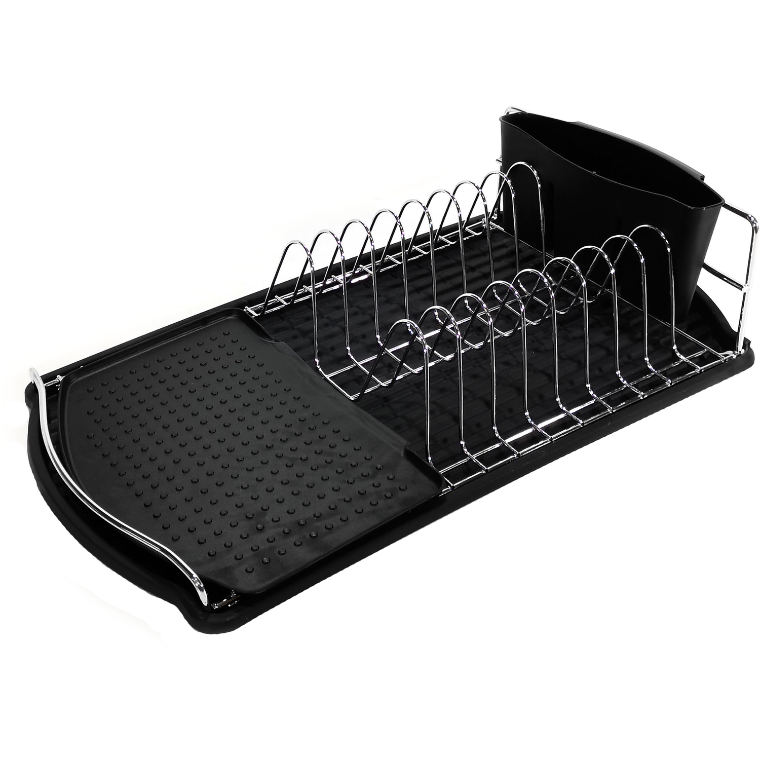 GUSTO CASA - Scolapiatti con base 8 posti in metallo cromato - h11x48x27 cm