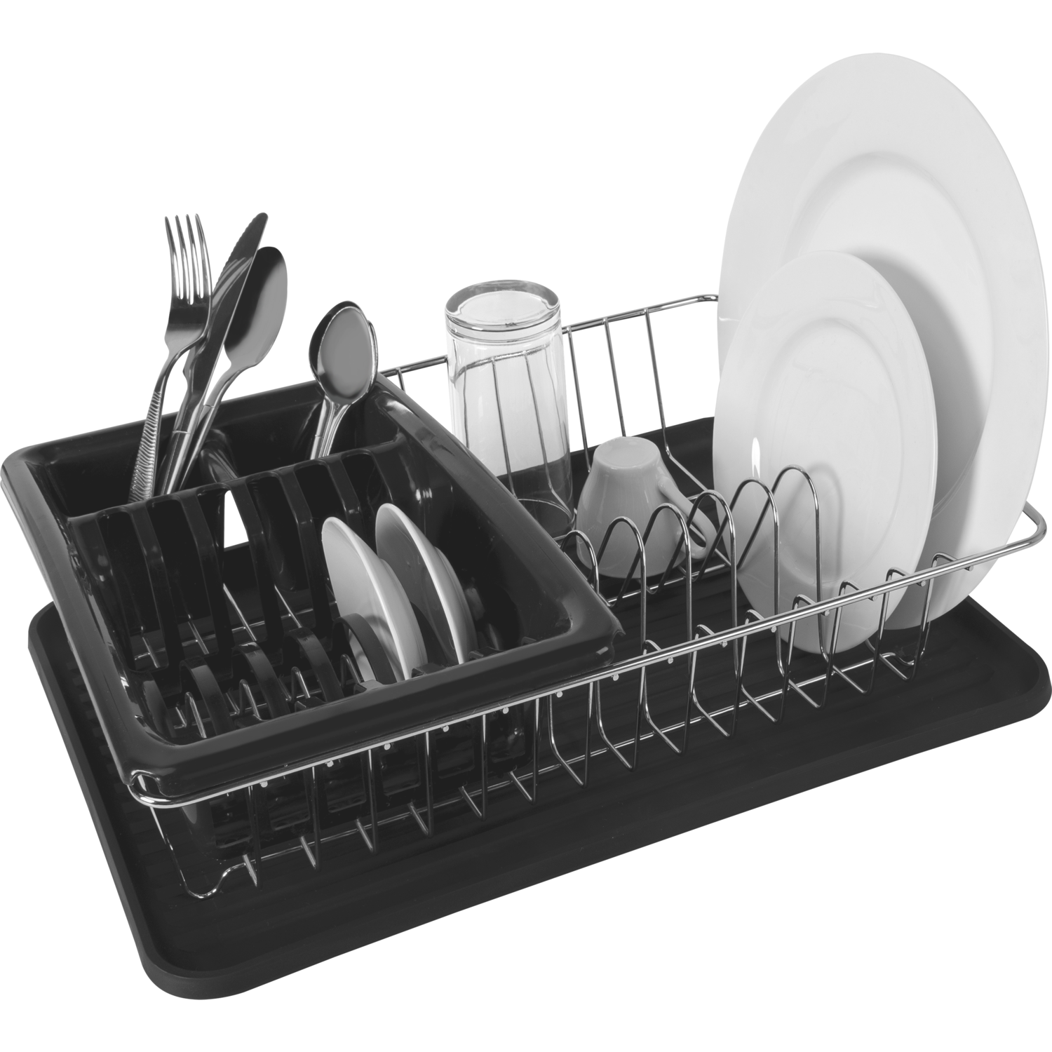 GUSTO CASA - Scolapiatti con base 14 posti in metallo cromato