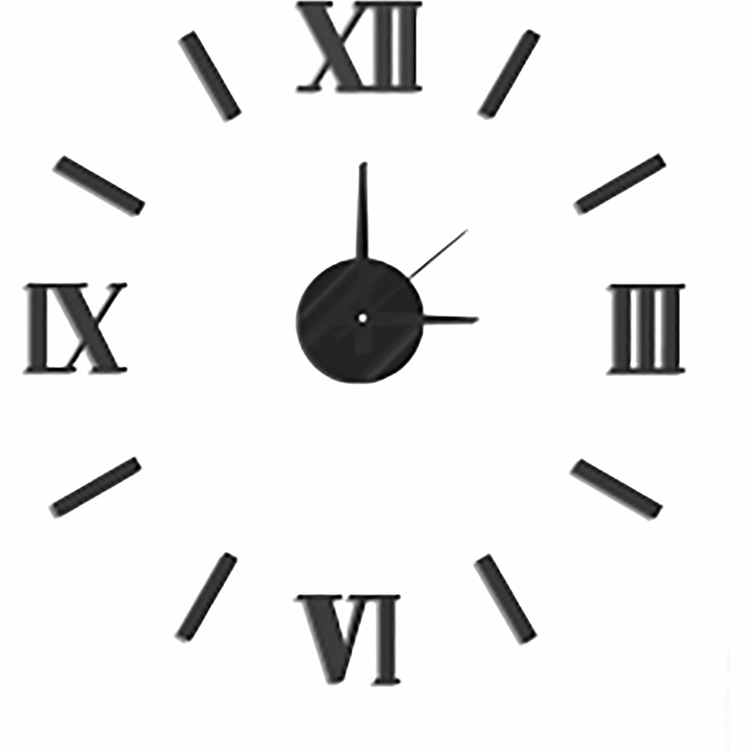 DICTROLUX - Orologio da parete adesivo Nero 50x50 cm