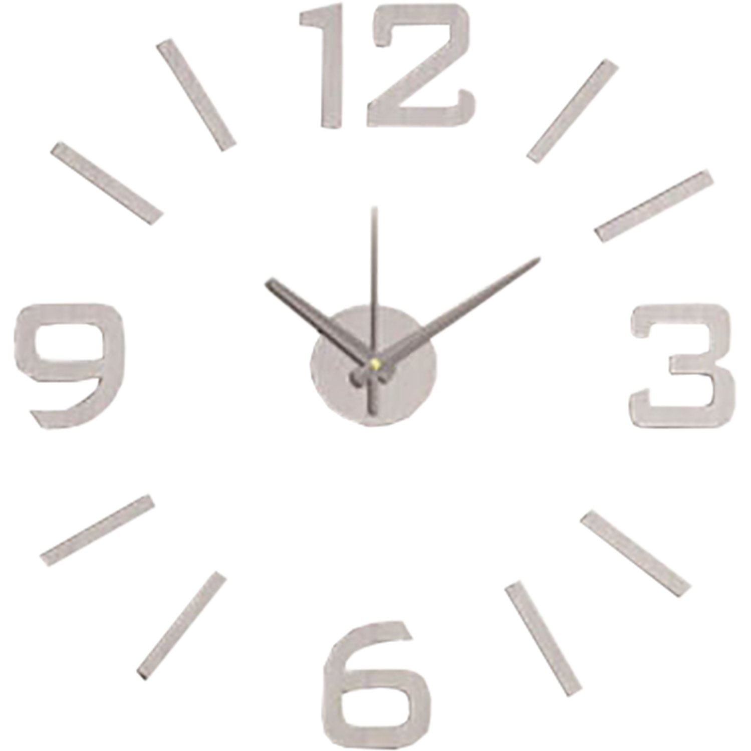 DICTROLUX - Orologio da parete adesivo silver - 60x60 cm