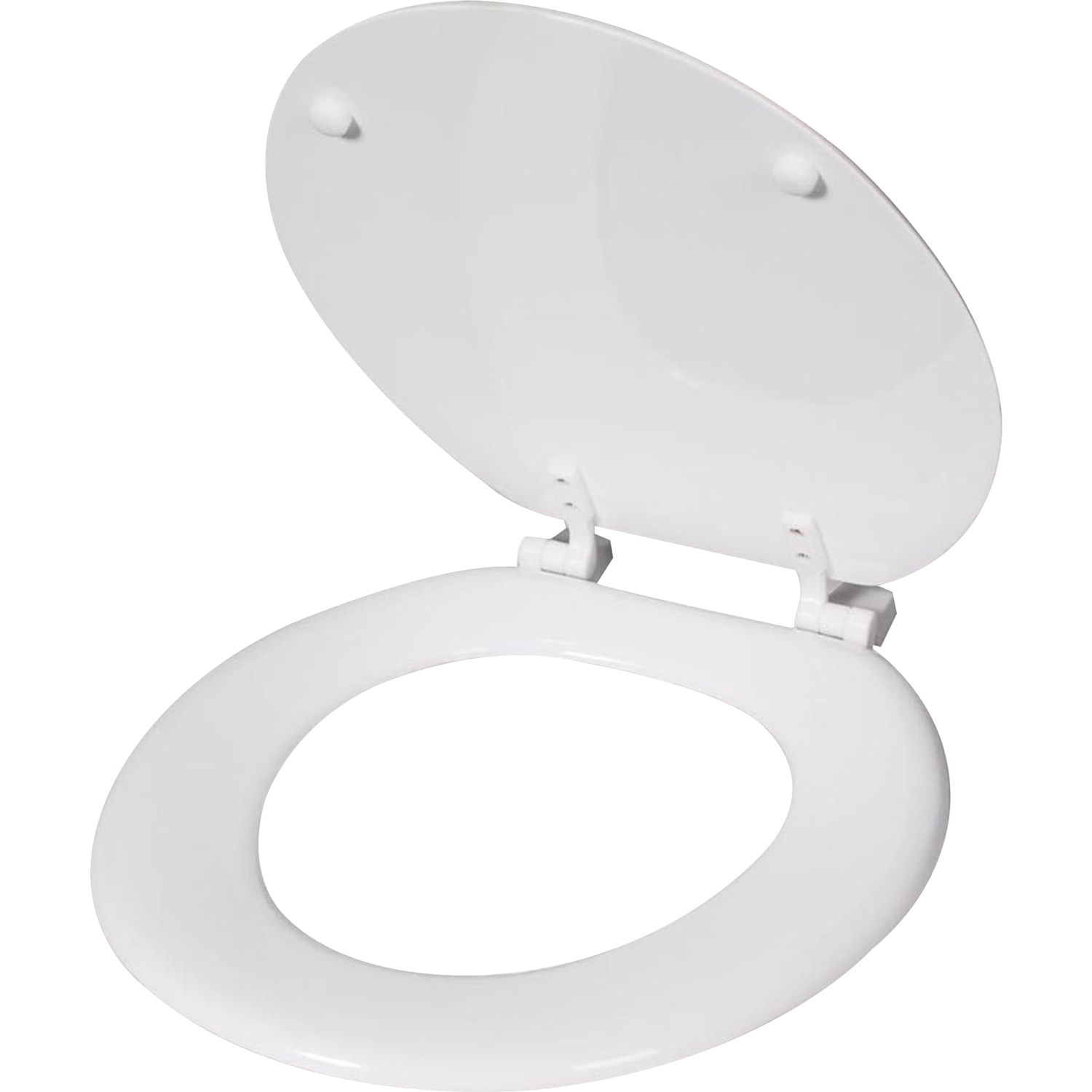 VESTIAMO CASA - Copriwater Bianco in legno forma ovale 35x44 cm