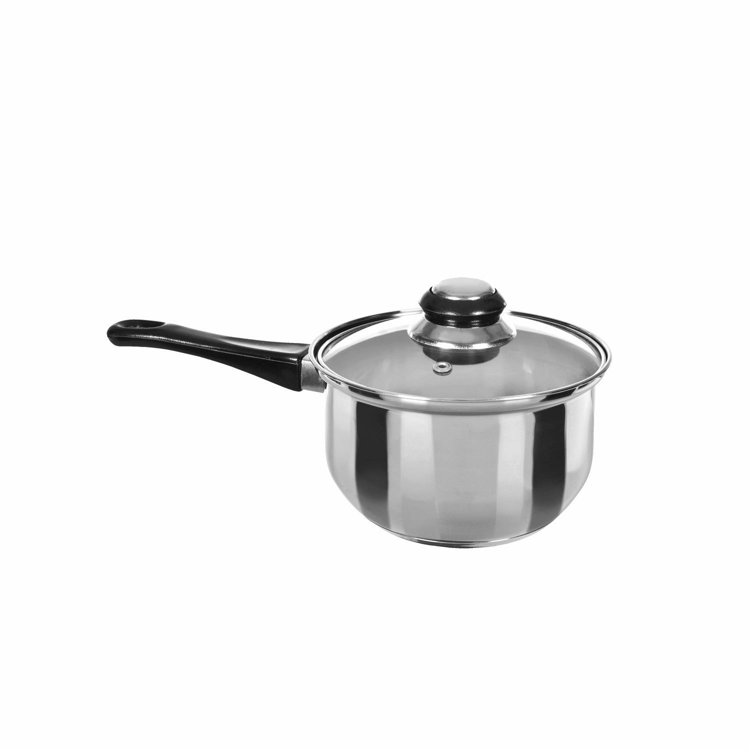 GUSTO CASA - Casseruola in acciaio diametro 14 cm con coperchio in vetro Linea Stile Mediterraneo