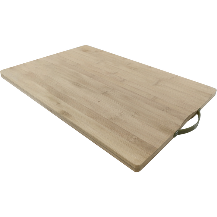 GUSTO CASA - Tagliere Rettangolare in bamboo con manico in Pvc - 58x38 cm spessore 1,8 cm