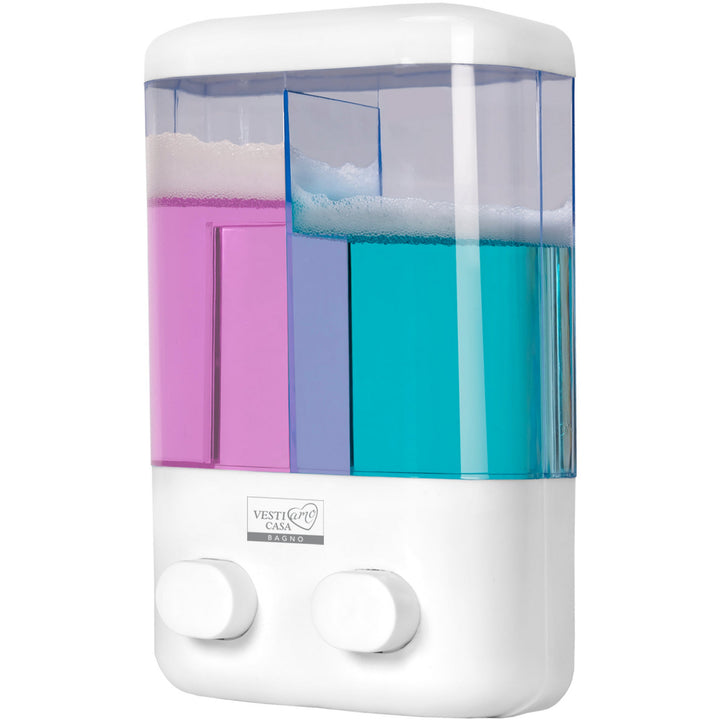 VESTIAMO CASA - Dispenser a muro in polipropilene 1000 ml - h22x14x7 cm