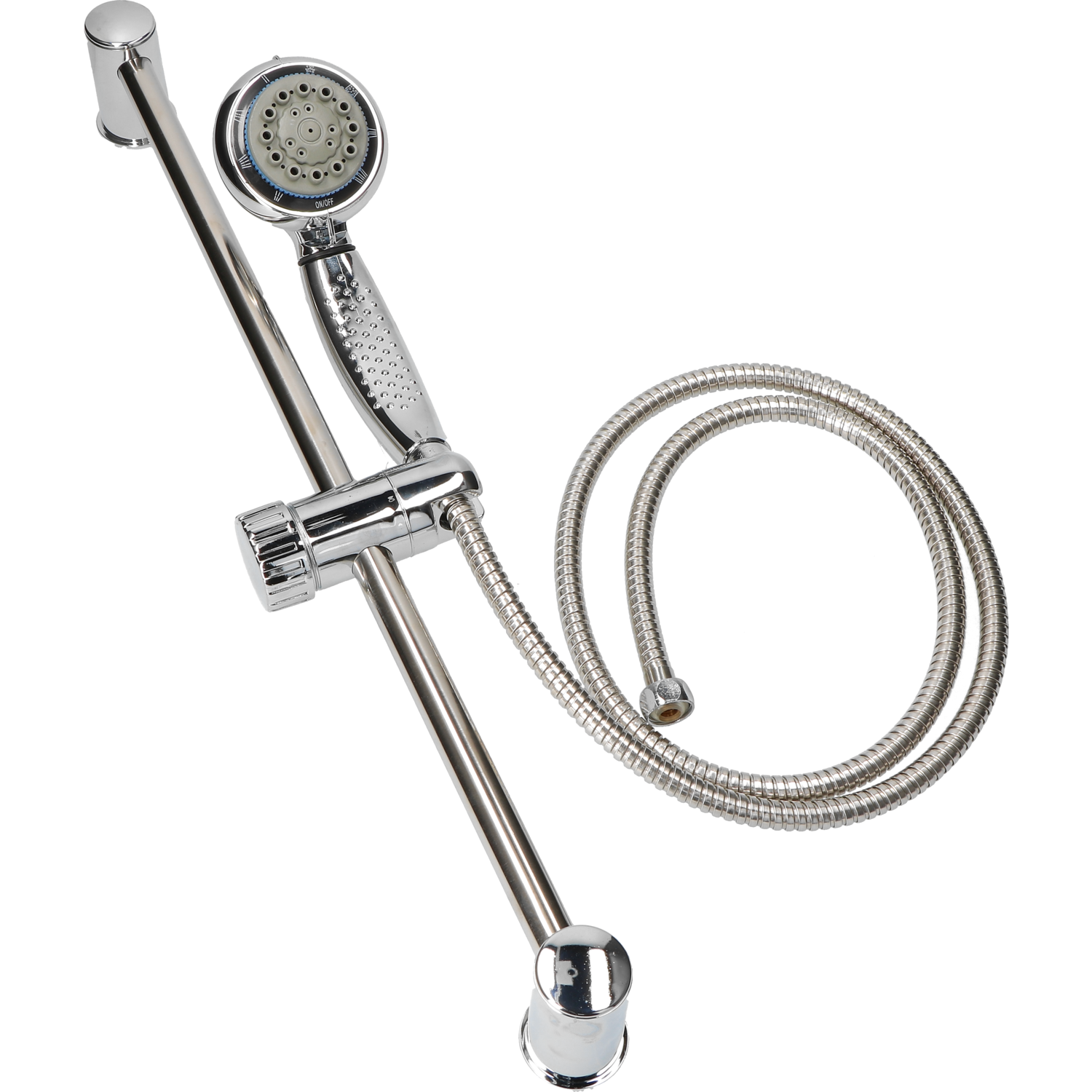 VESTIAMO CASA - Set Doccia con Saliscendi Shelby – 8 Getti, con Doccetta e Flessibile da 1,5 m