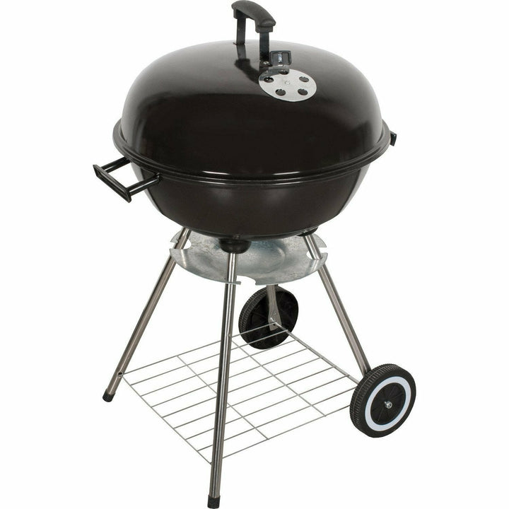 GUSTO CASA - Barbecue tondo con coperchio e ruote - h86cm x diametro 47 cm