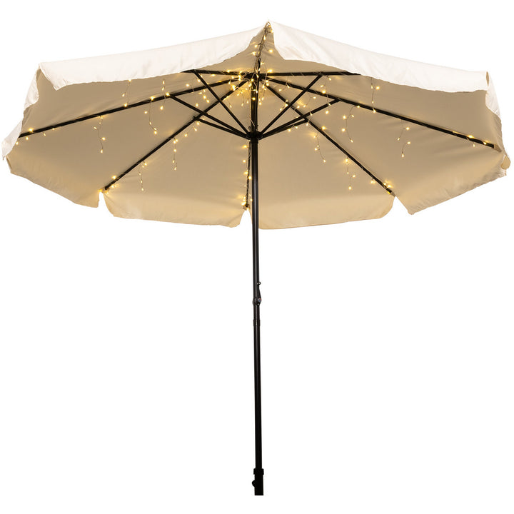 DICTROLUX - Catena luminosa per ombrellone 200 luci led con pannello solare da esterno
