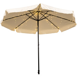 DICTROLUX - Catena luminosa per ombrellone 200 luci led con pannello solare da esterno