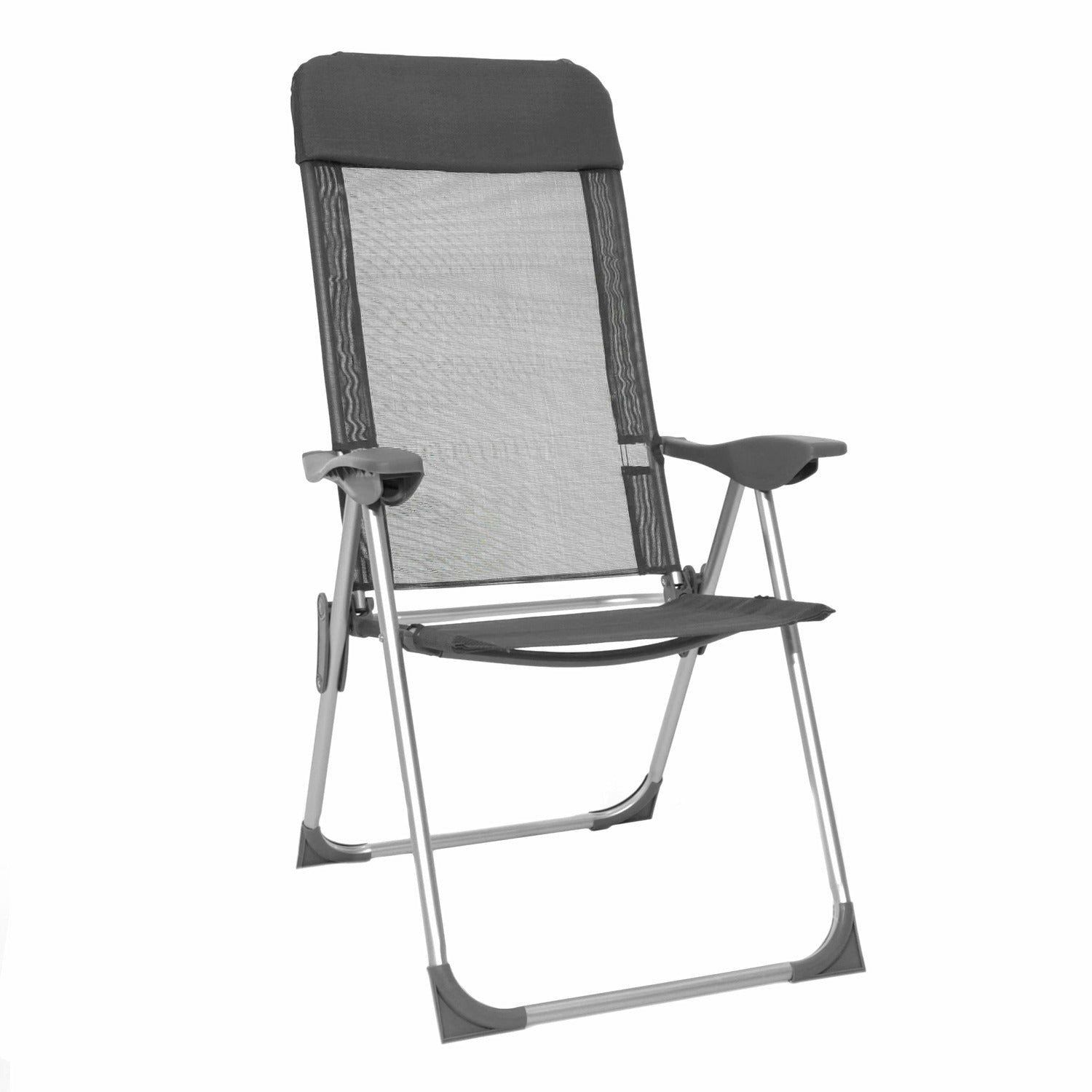 VESTIAMO CASA MARE - Sdraio Reclinabile 5 posizioni Grigio - h108/42x60x60 cm