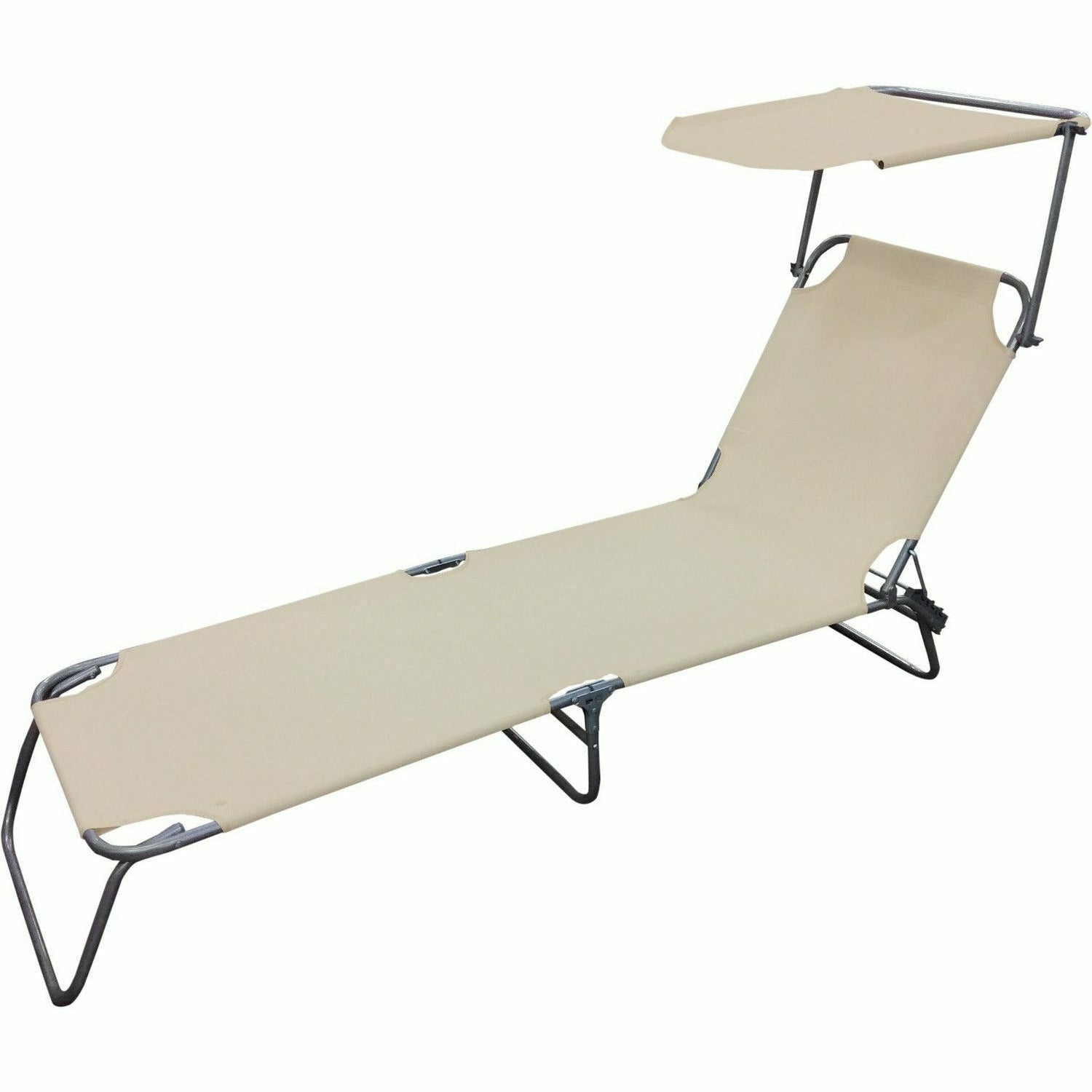 VESTIAMO CASA MARE - Lettino richiudibile con parasole - h24x188x55 cm