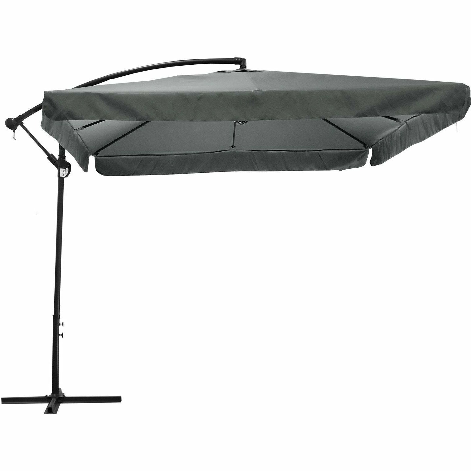 VESTIAMO CASA GIARDINO - Ombrellone Quadrato con carrucola Grigio - h250x250x250 cm