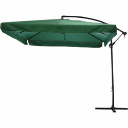 VESTIAMO CASA GIARDINO - Ombrellone quadrato verde a lampada con carrucola - 250x250cm