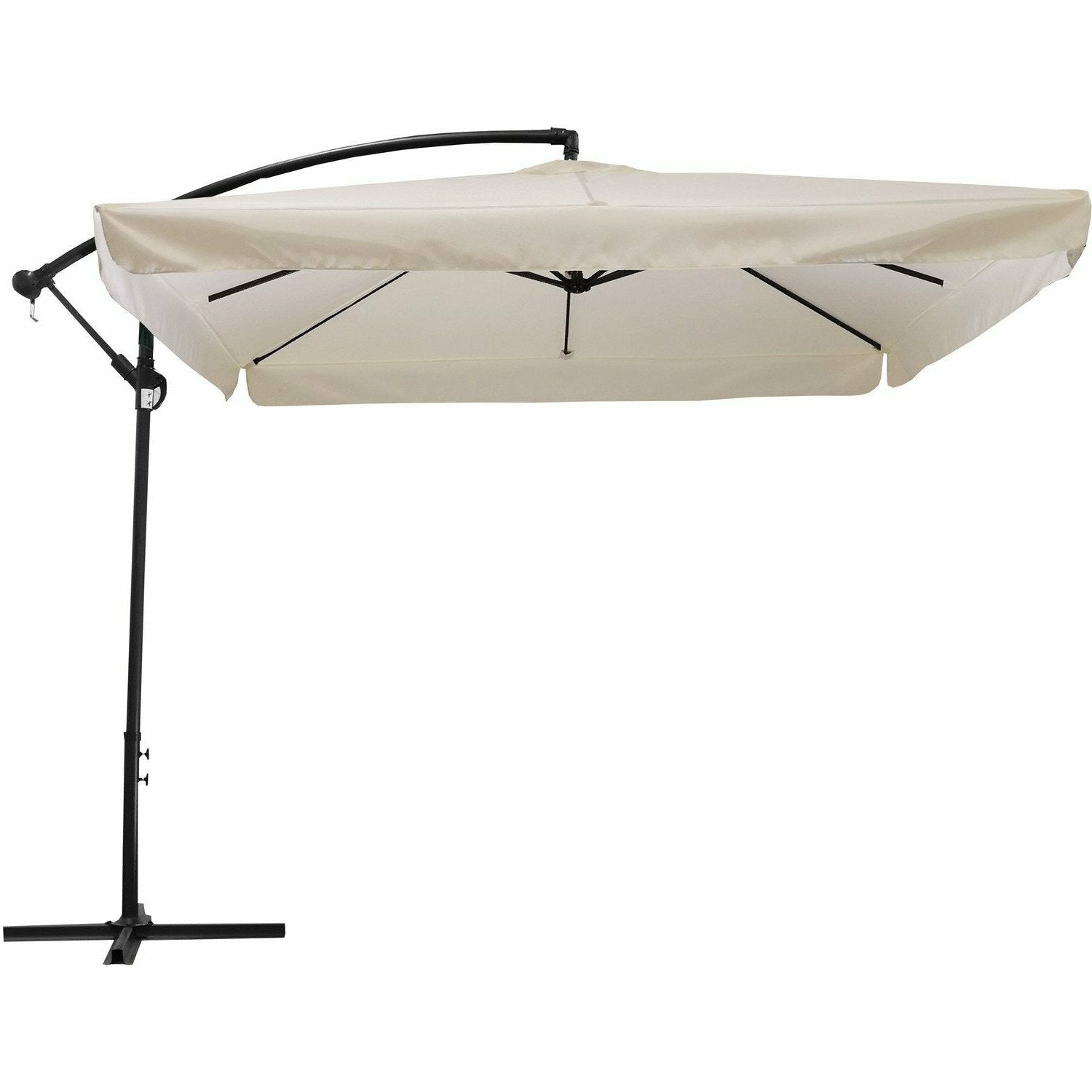 VESTIAMO CASA GIARDINO - Ombrellone Quadrato con carrucola Ecru - h250x250x250 cm