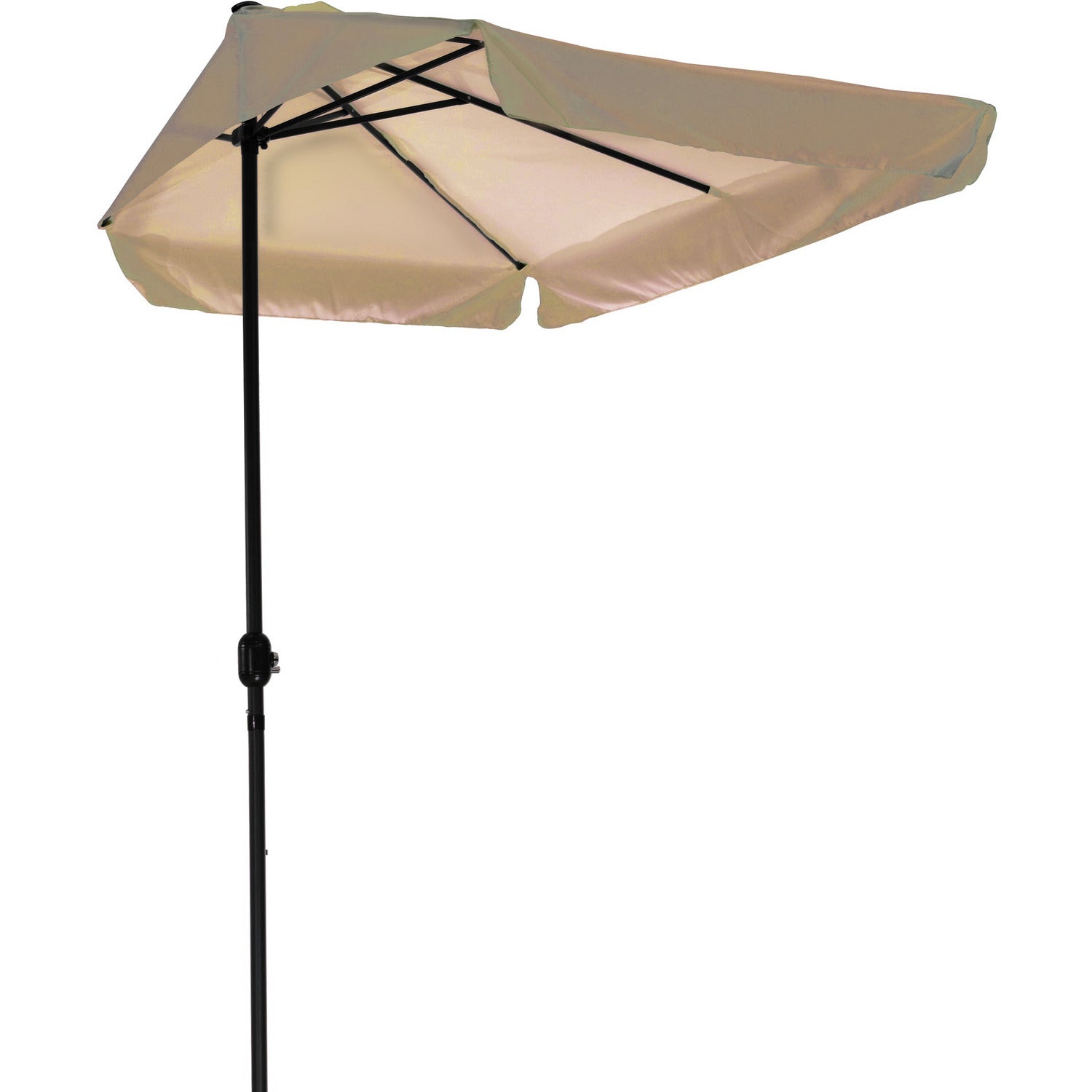 VESTIAMO CASA GIARDINO - Ombrellone decentrato da balcone a semicerchio con manovella Camel h230x130 cm