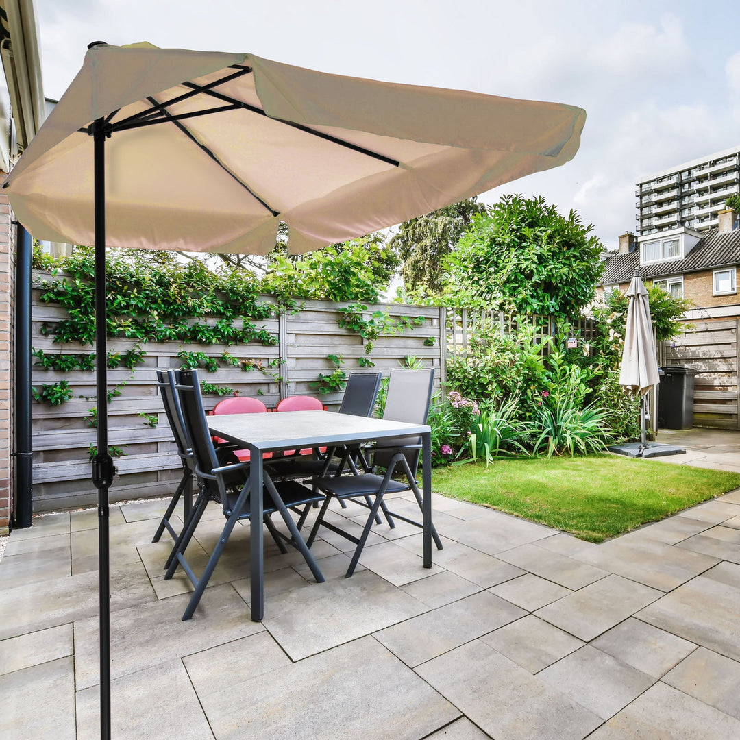 Ombrellone Da Balcone HOMSHADE 1.8x1.2 M - Tessuto UPF50+, Rotazione E Inclinazione 360°, Struttura In Acciaio, Per Piccoli Spazi Esterni