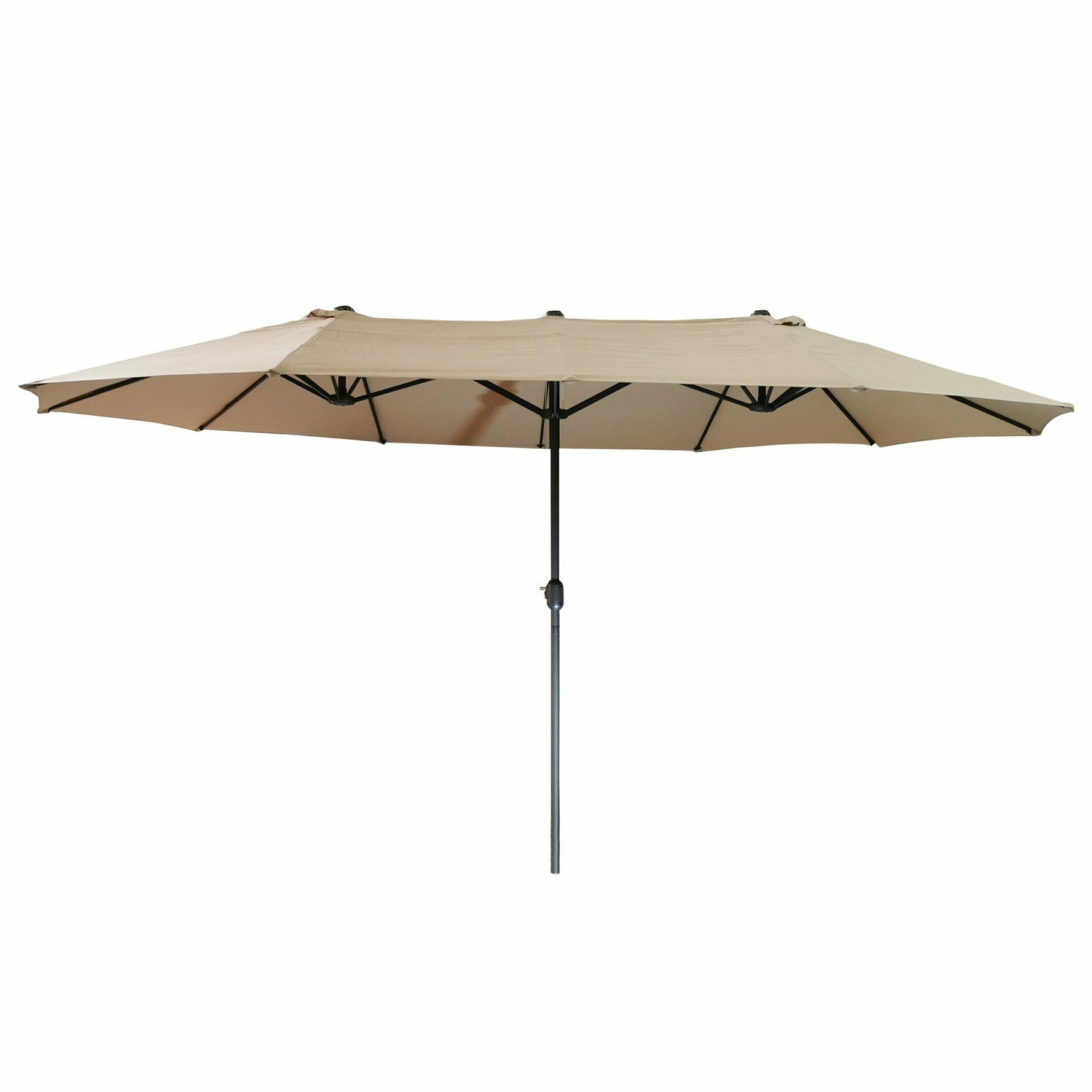 VESTIAMO CASA GIARDINO - Ombrellone Rettangolare Camel con carrucola - h240x450x265 cm