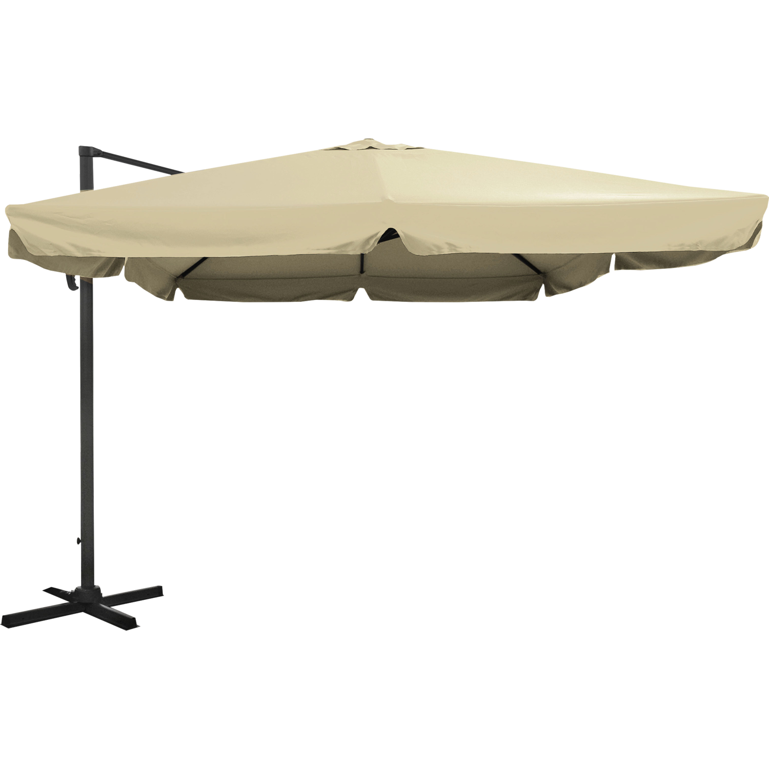 VESTIAMO CASA GIARDINO - Ombrellone a lampada con flap telo Ecrù 3x4 metri