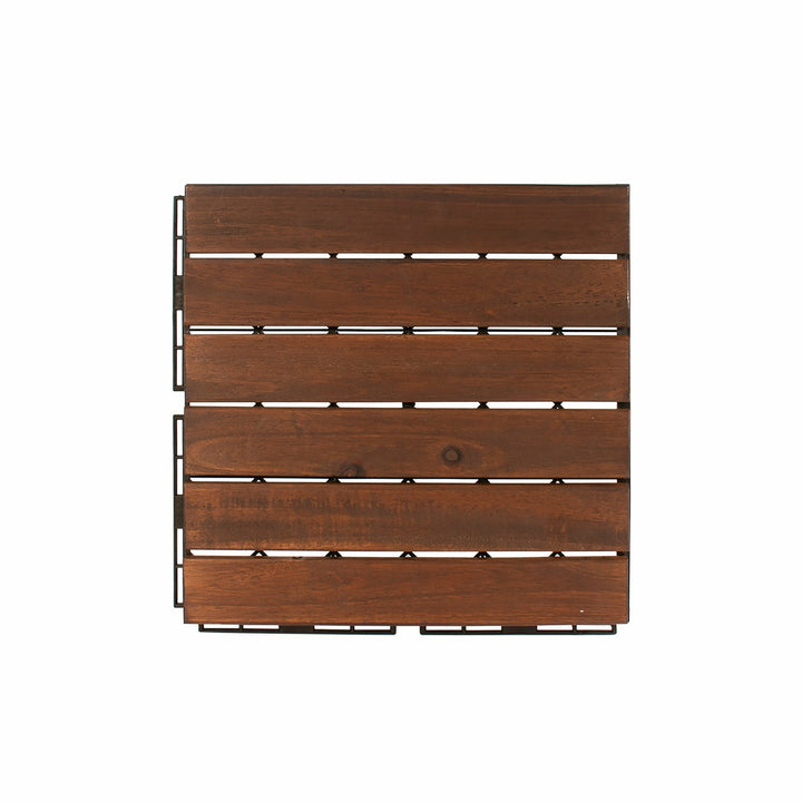 VESTIAMO CASA GIARDINO - Set 6 mattonelle in legno di Acacia Scuro 30x30cm