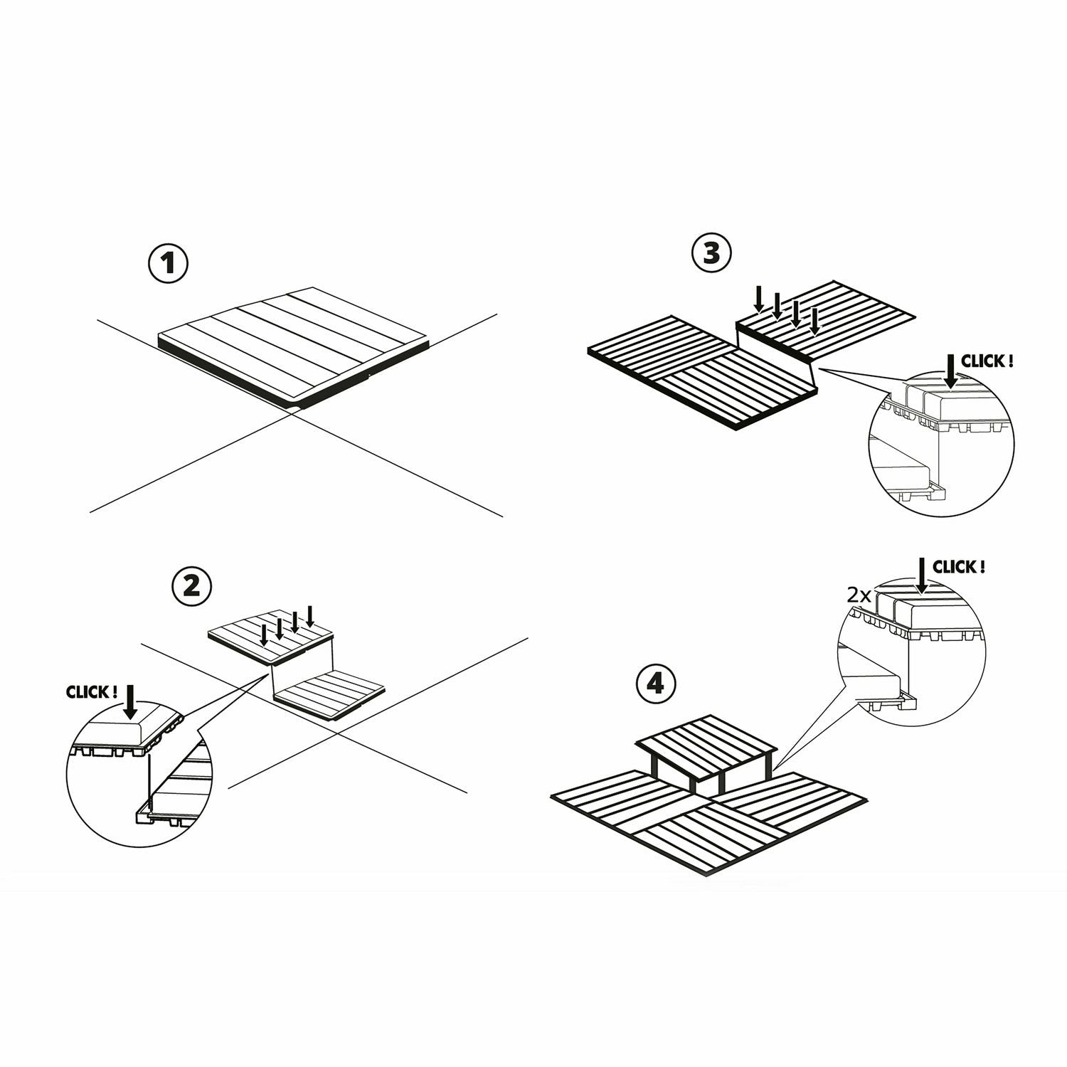 VESTIAMO CASA GIARDINO - Set 6 mattonelle in legno di Acacia Scuro 30x30cm
