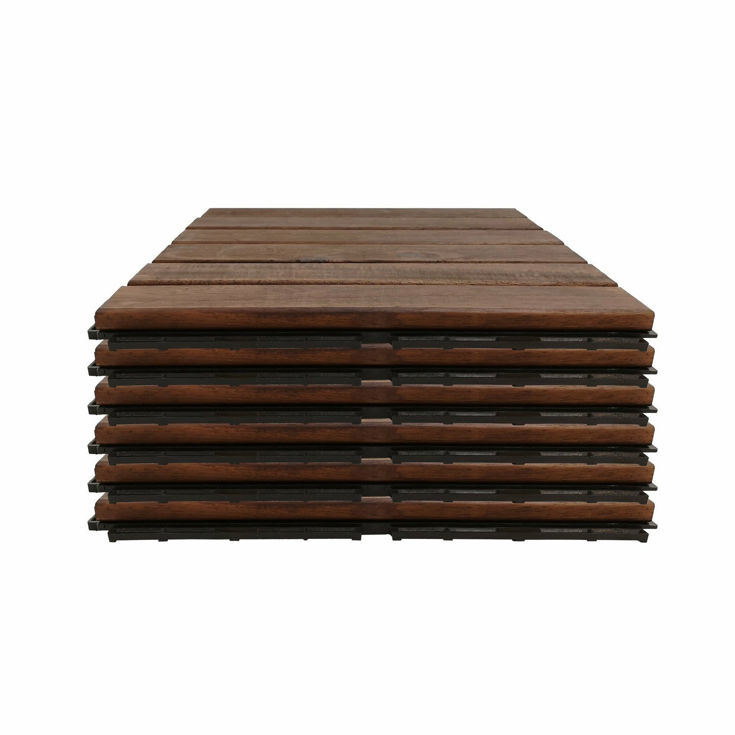 VESTIAMO CASA GIARDINO - Set 6 mattonelle in legno di Acacia Scuro 30x30cm