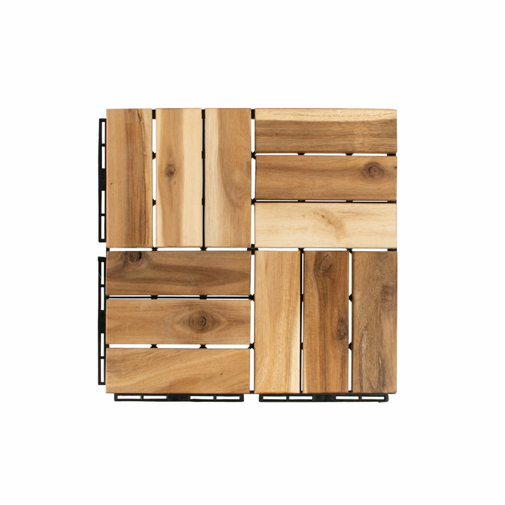 VESTIAMO CASA GIARDINO - Set 6 mattonelle in legno di Acacia Naturale  30x30cm
