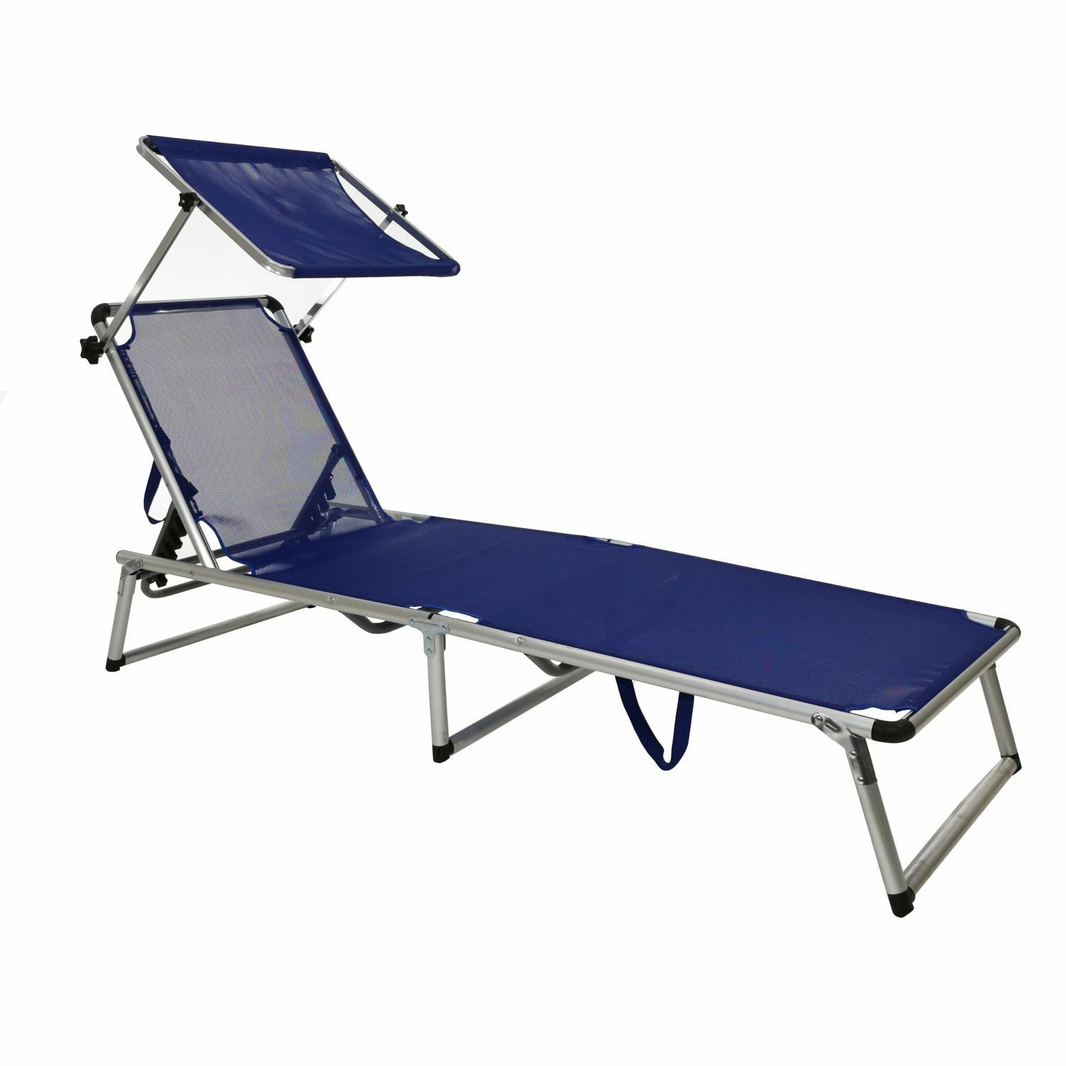 VESTIAMO CASA MARE - Lettino pieghevole con parasole - h25x188x56 cm