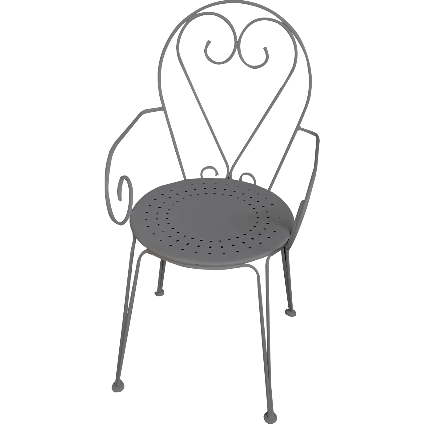 VESTIAMO CASA GIARDINO - Sedia da giardino in Acciaio Grigio chiaro - h89x46x46 cm