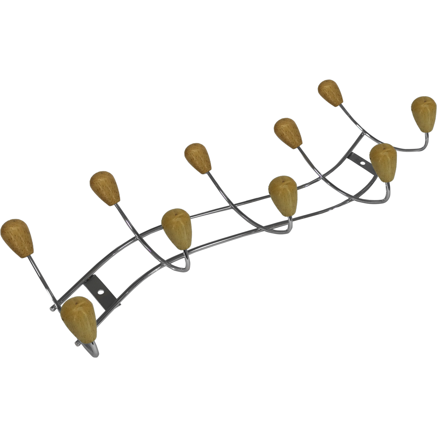 VESTIAMO CASA - Appendiabiti 10 posti pomelli in legno naturale