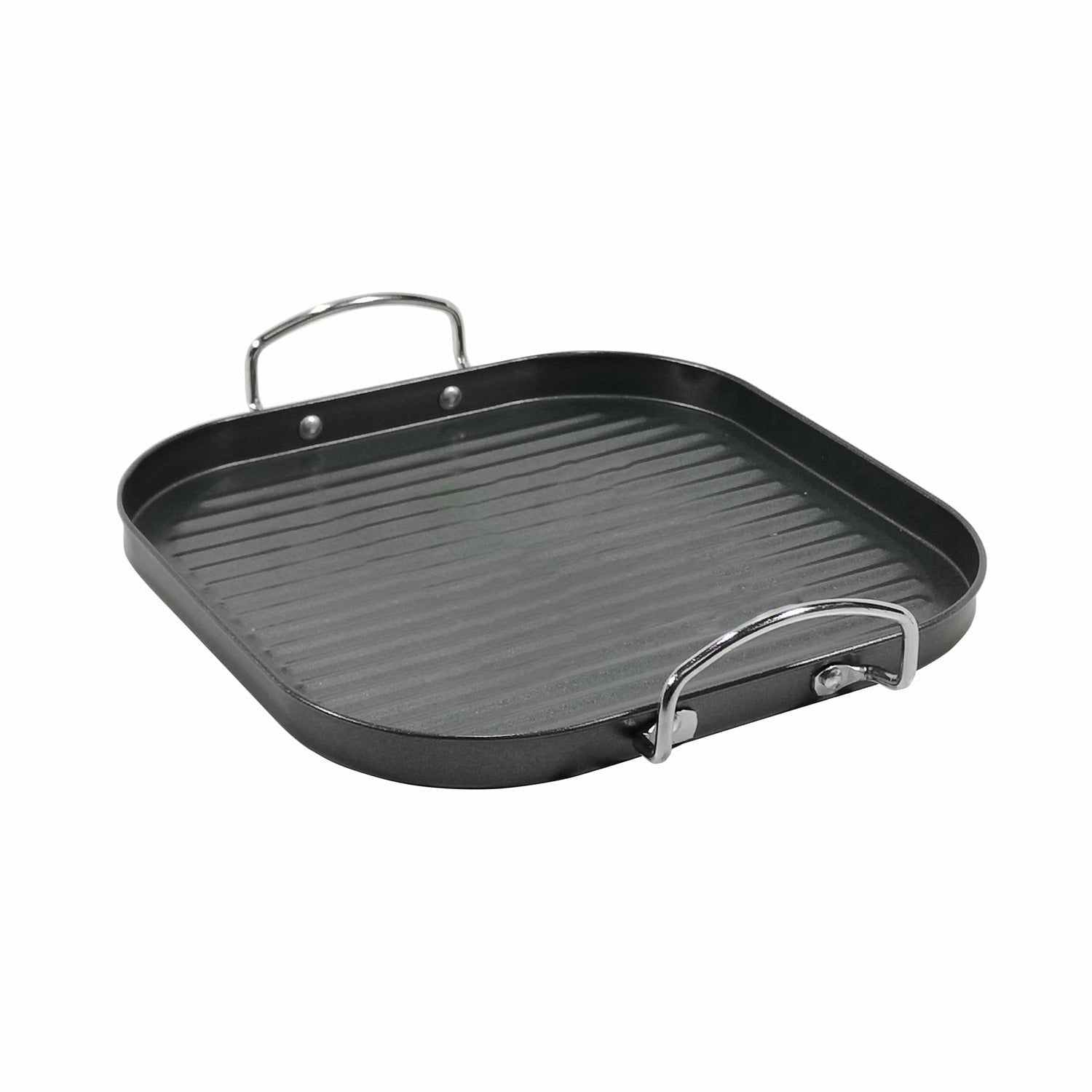 GUSTO CASA - Bistecchiera Antiaderente in Acciaio al Carbonio 29x29 cm