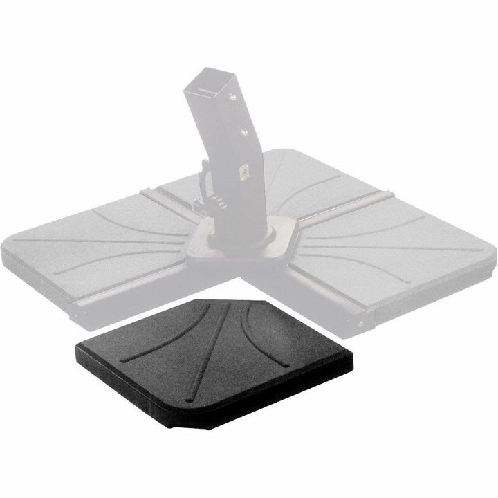 VESTIAMO CASA GIARDINO - Mattone per Base Ombrellone in cemento Nero 25 kg - 47x47 cm