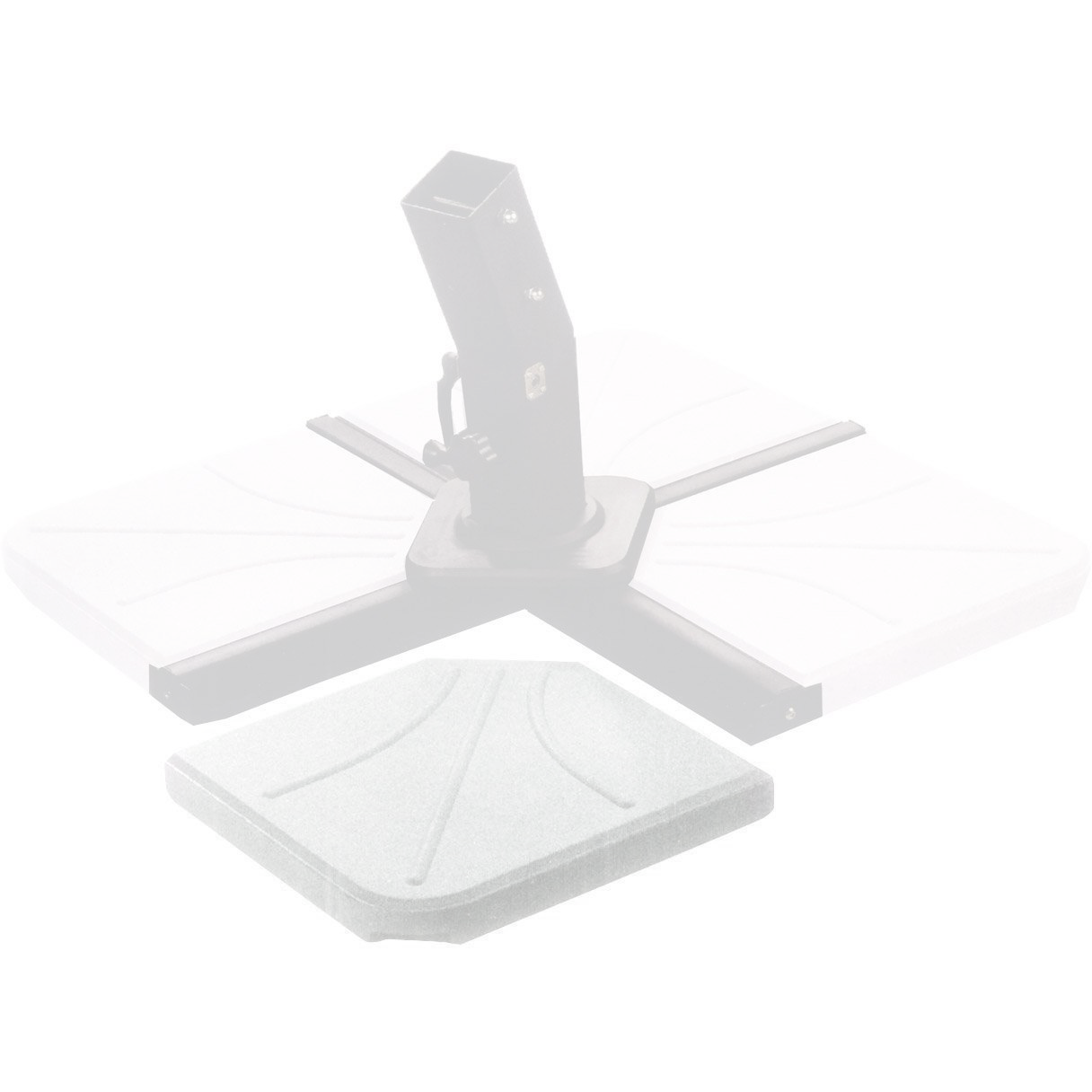 VESTIAMO CASA - Mattone per Base Ombrellone in cemento Bianco 25 kg - 47x47 cm