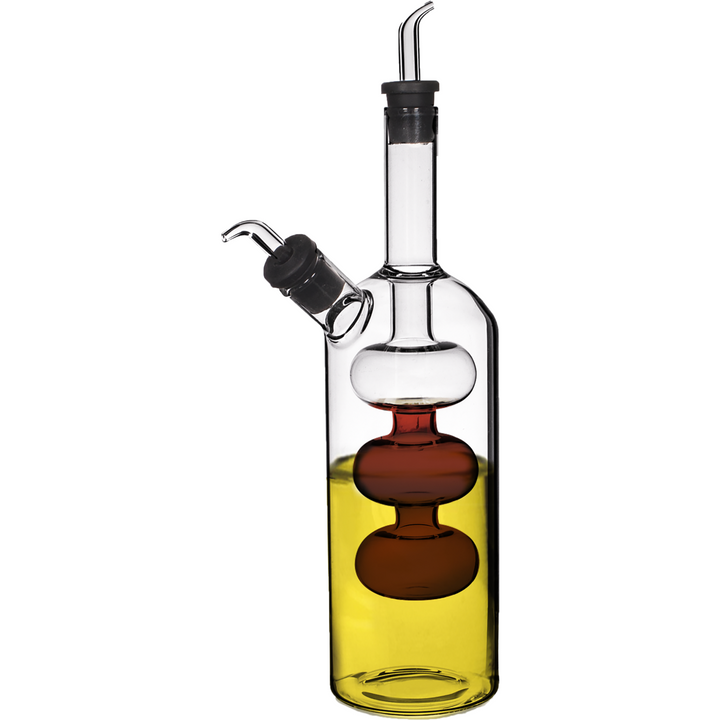 GUSTO CASA - Ampolla olio e aceto 2 in 1 in vetro 350ml