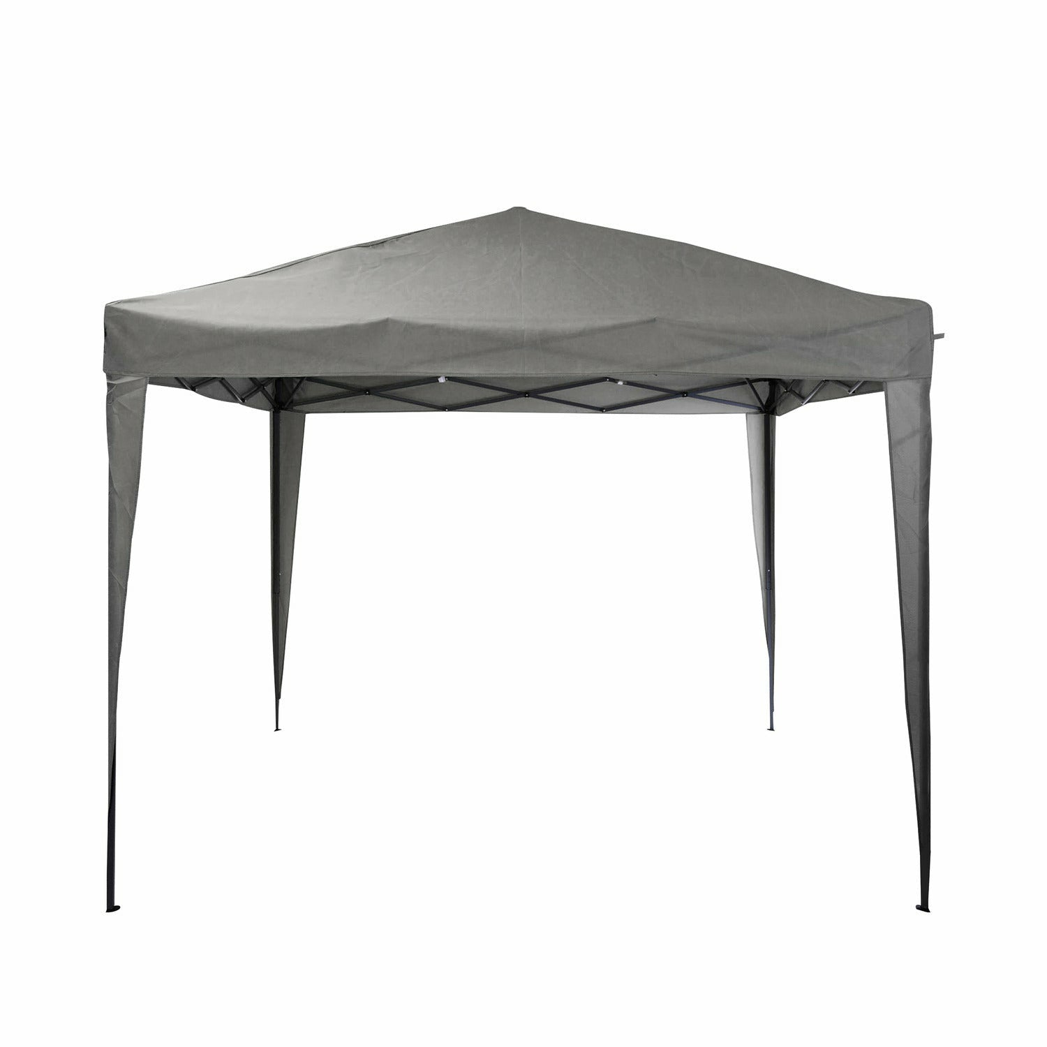 VESTIAMO CASA GIARDINO - Gazebo da giardino Richiudibile in acciaio Antracite con telo Grigio 3x3 metri