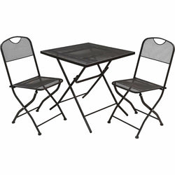 VESTIAMO CASA - Set giardino con tavolo 70x70cm e 2 sedie richiudibili