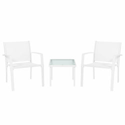VESTIAMO CASA - Set giardino con 2 sedie e tavolino colore bianco