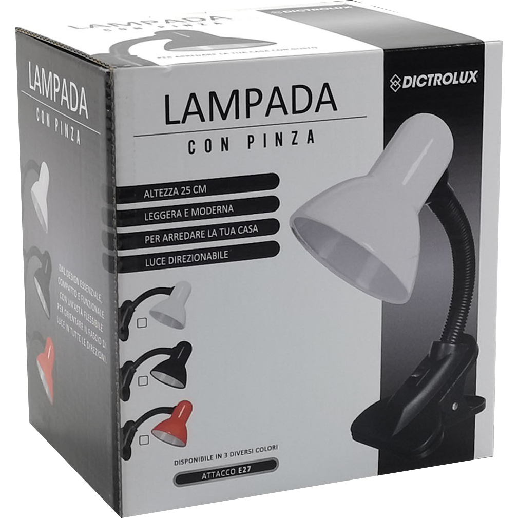 DICTROLUX - Lampada da scrivania con pinza