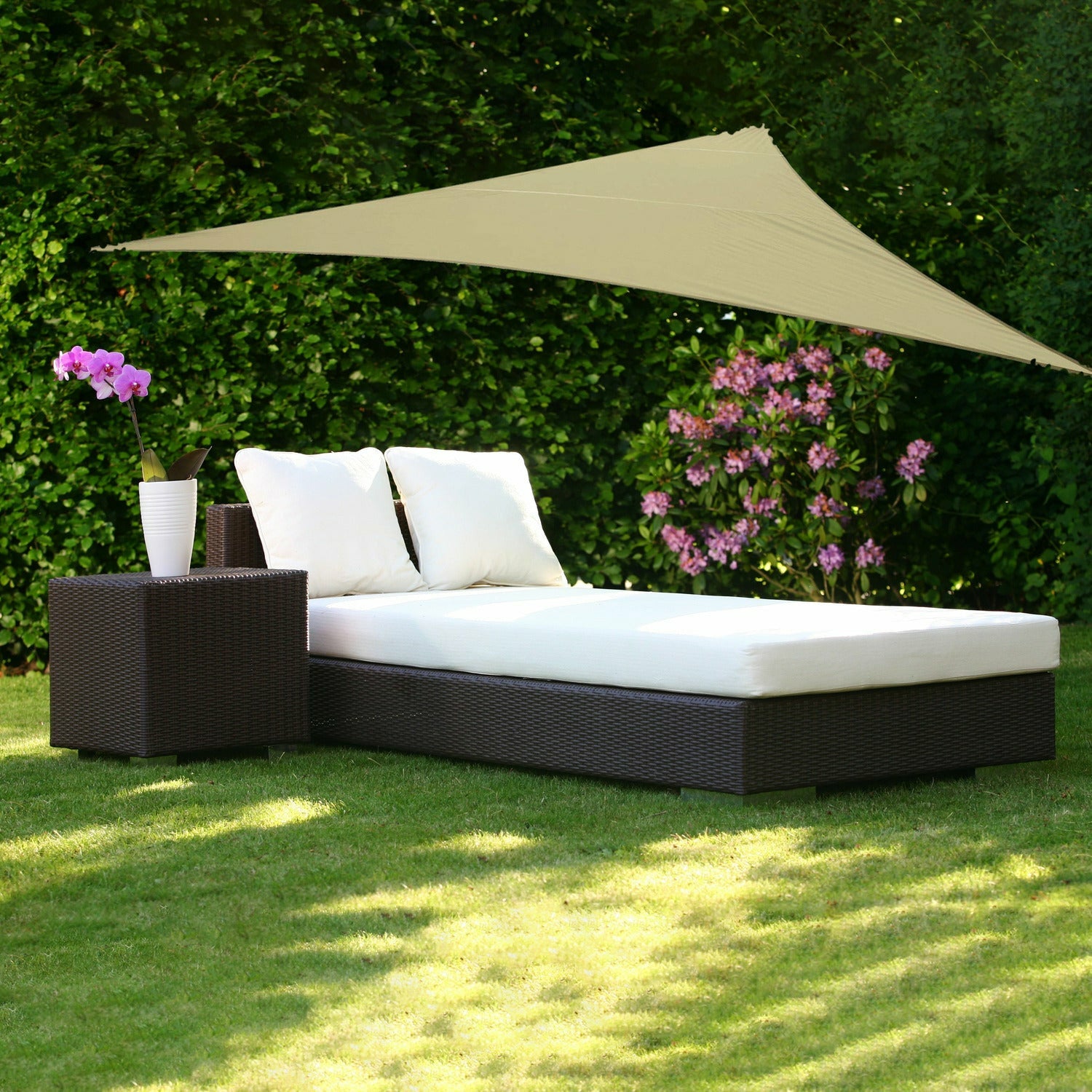 VESTIAMO CASA GIARDINO - Telo ombreggiante Vela da giardino triangolare Ecru 3,6 metri