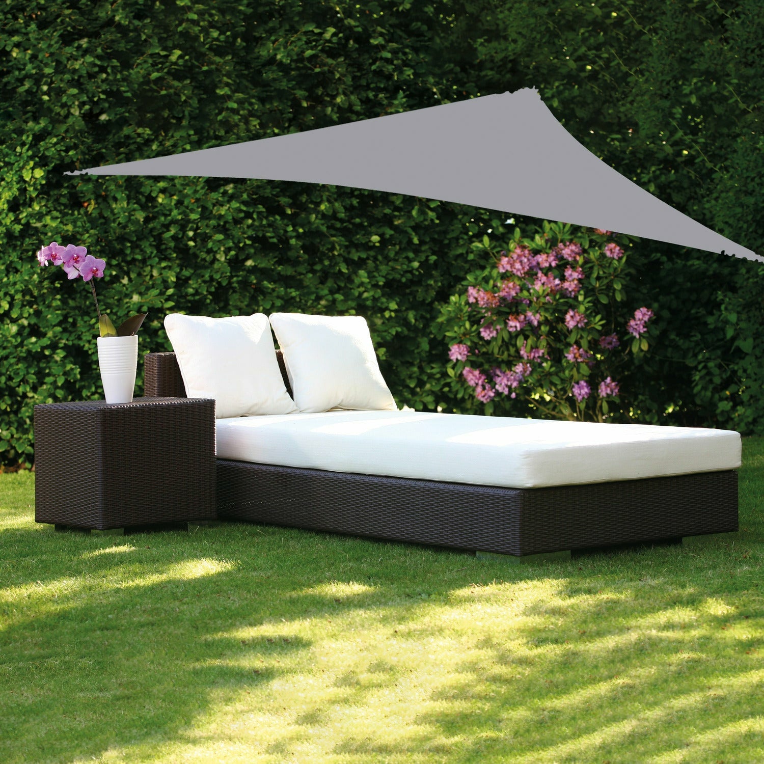 VESTIAMO CASA GIARDINO - Telo ombreggiante Vela da giardino triangolare Grigio 3,6 metri