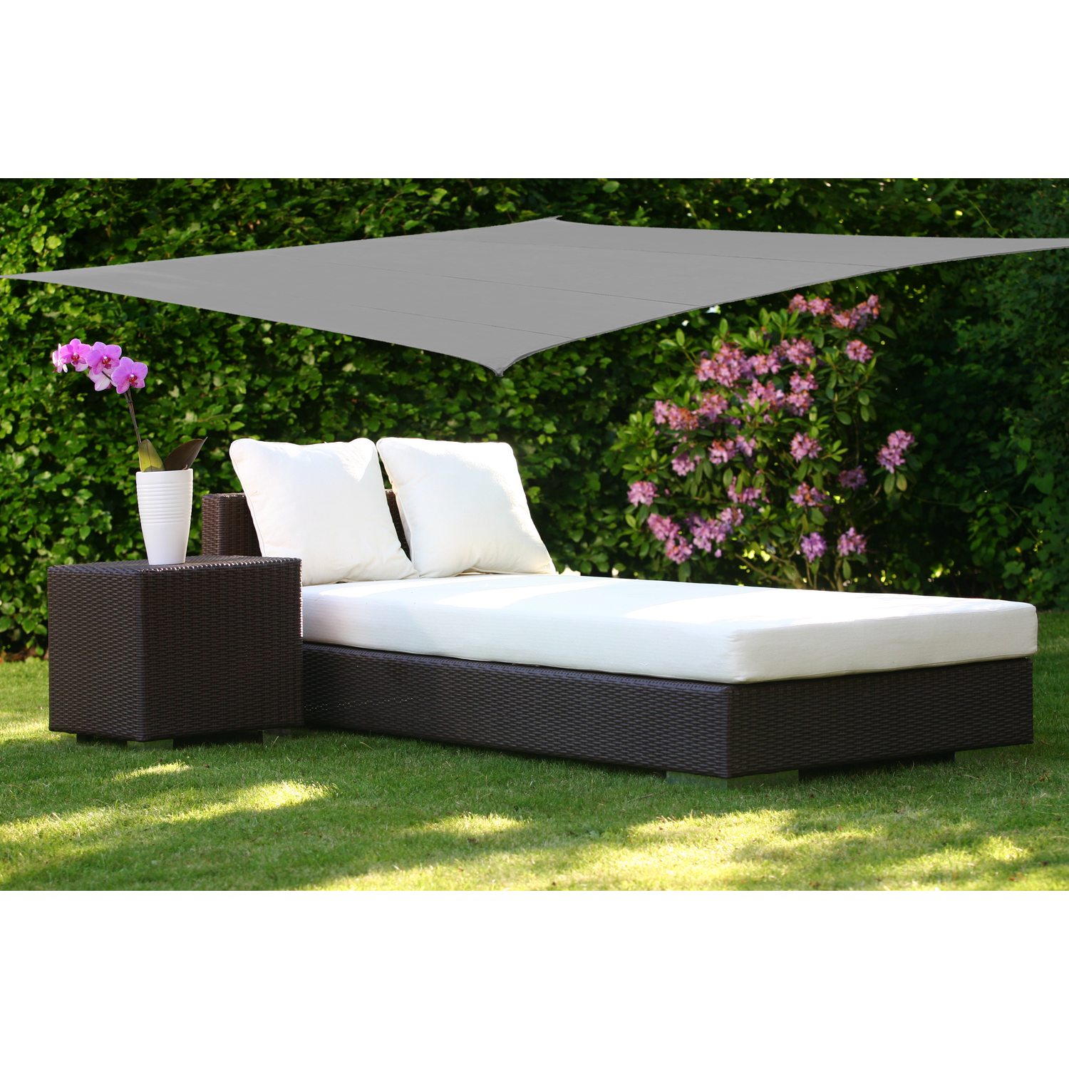 VESTIAMO CASA GIARDINO - Telo ombreggiante Vela da giardino rettangolare Grigio 3x4 metri