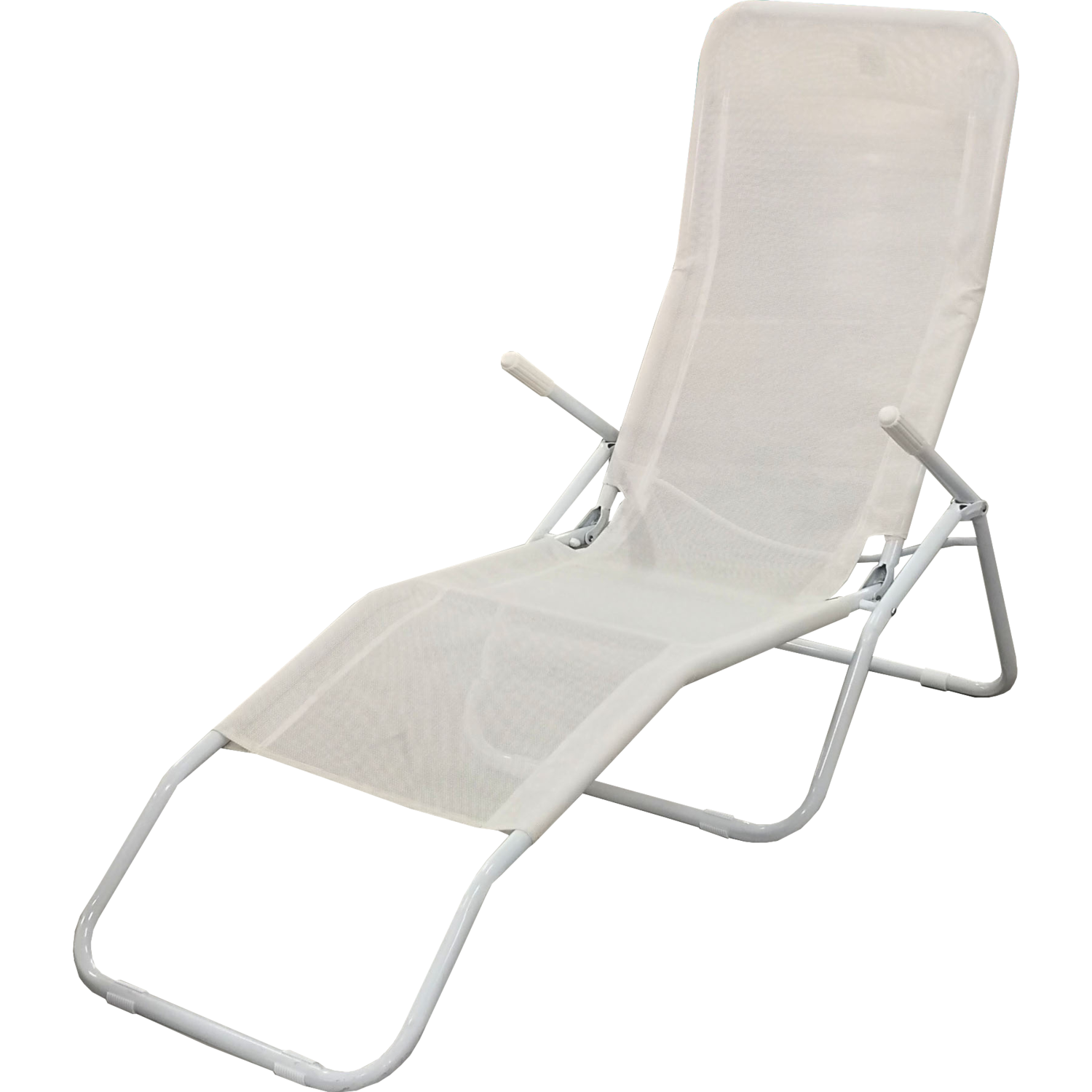 VESTIAMO CASA - Lettino in textilene Bianco - h50/96x145x59 cm