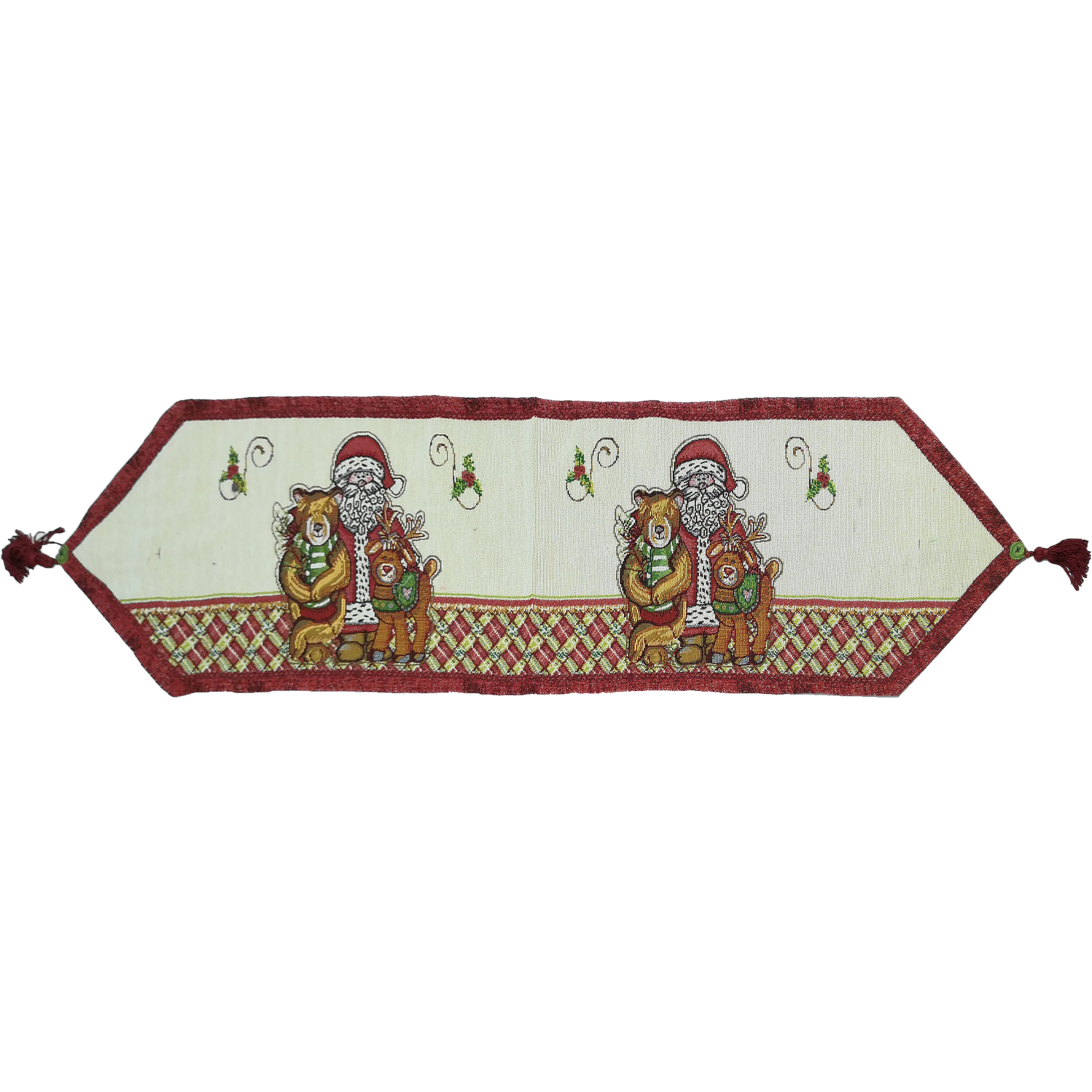 VESTIAMO CASA GRAN NATALE - Runner da tavola Gobelin con personaggi natalizi 140x35 cm