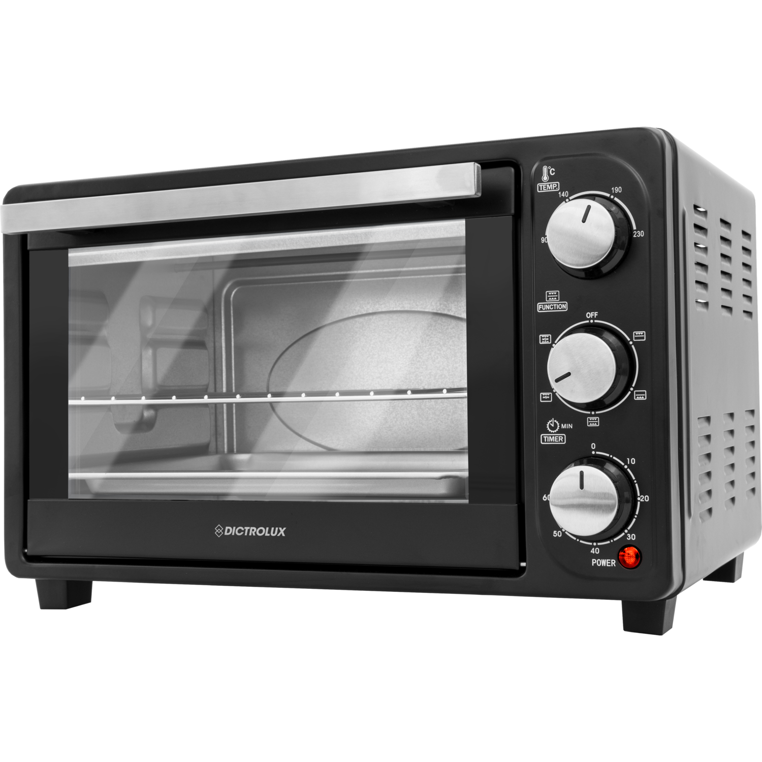 DICTROLUX - Forno ventilato Black Evolution 23 litri 1380 Watt
