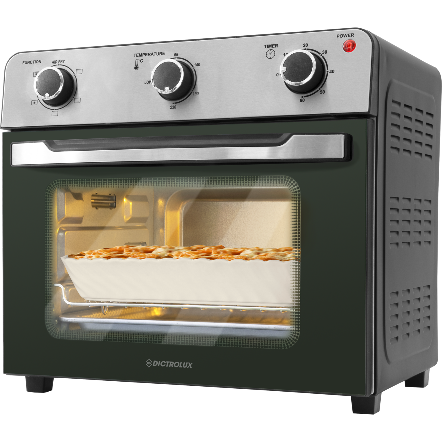 DICTROLUX - Forno e Friggitrice ad Aria multifunzione Roast Oven 28 Litri 1600 Watt
