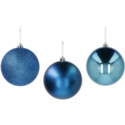 VESTIAMO CASA GRAN NATALE - Palla di Natale blu mix diametro 15 cm - Decorazione natalizia